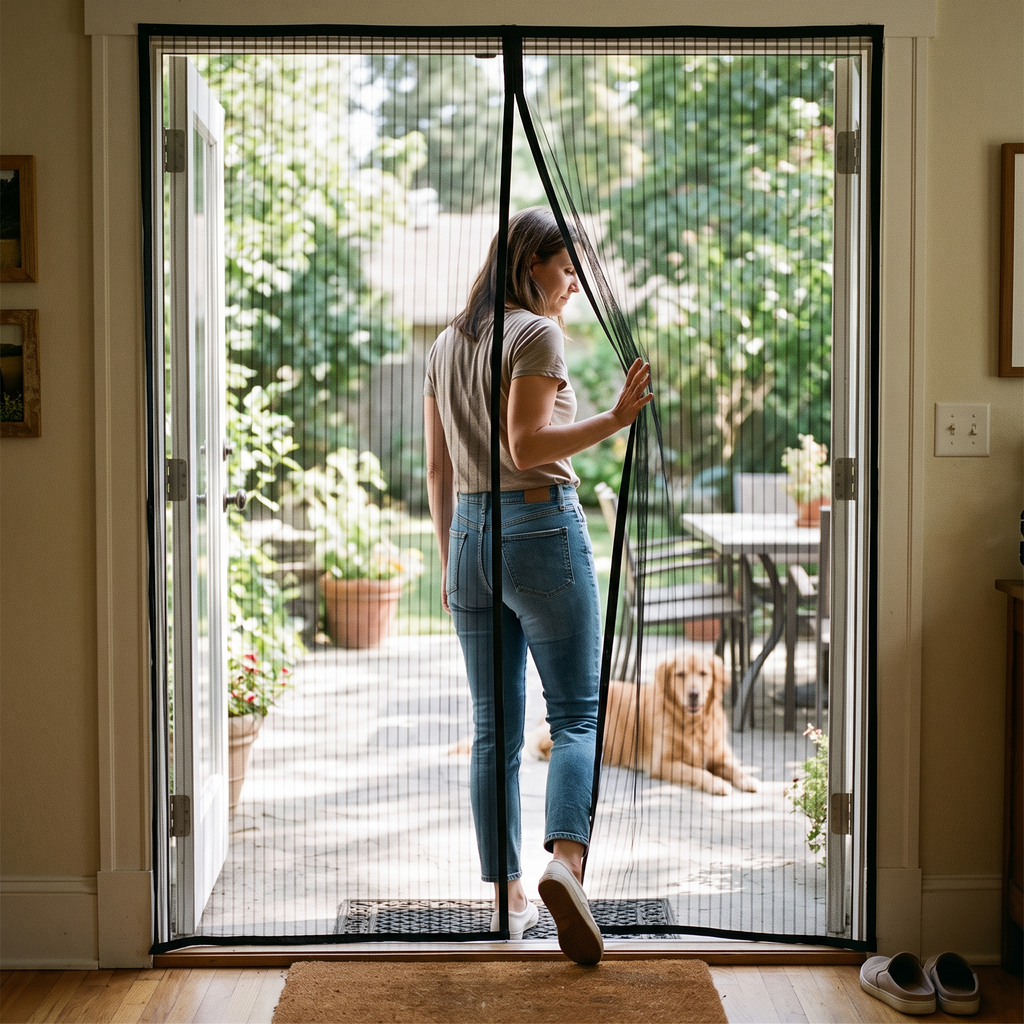 Magnetic Mesh Screen Door lifestyle