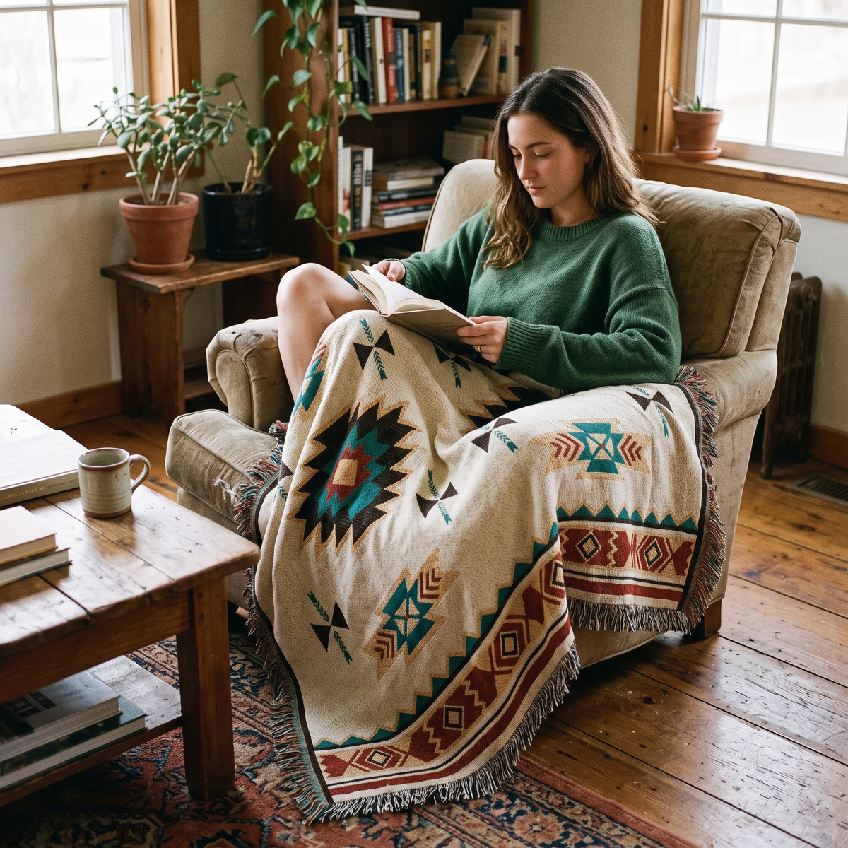 Aztec Throw Blanket lifestyle