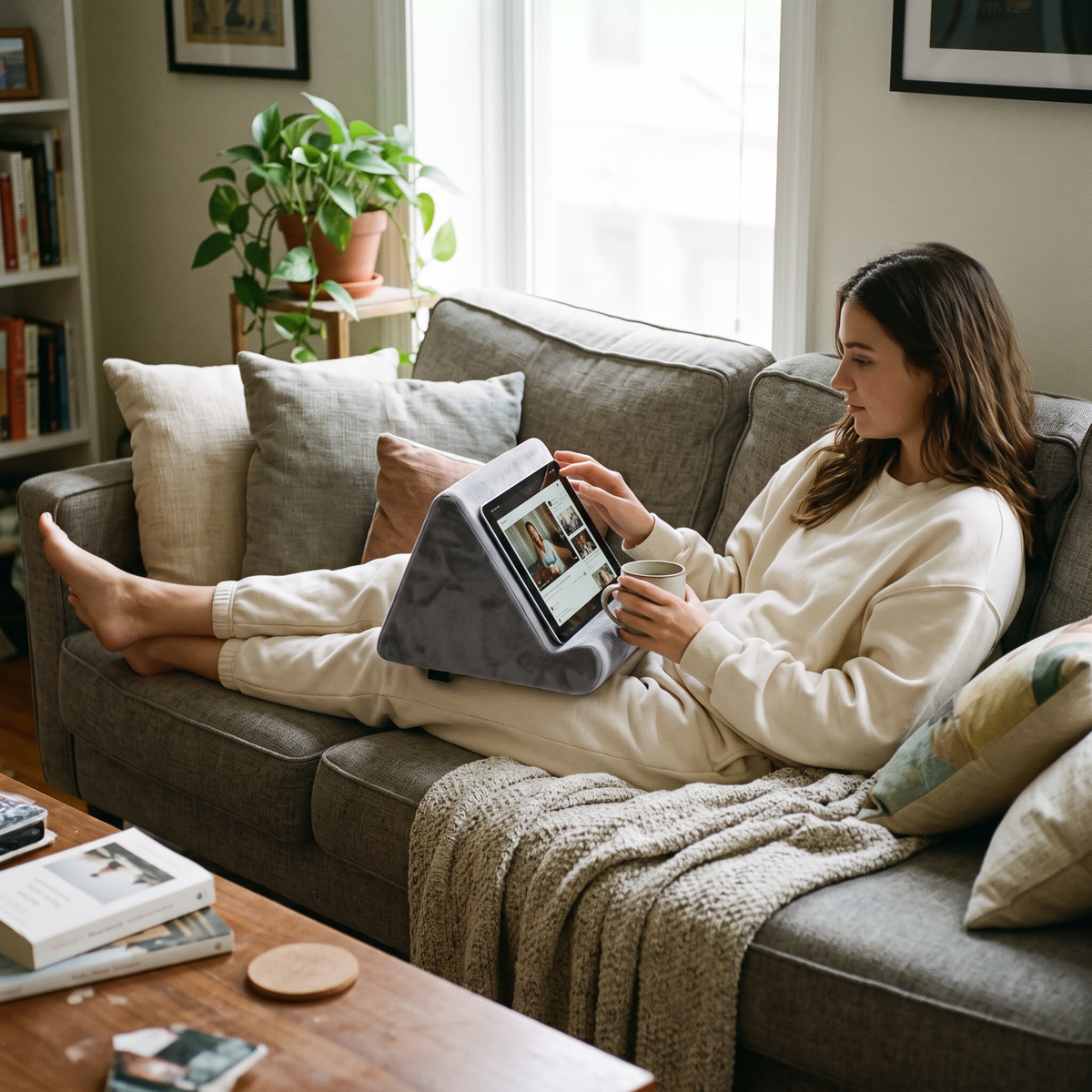 Tablet Holder Cushion lifestyle