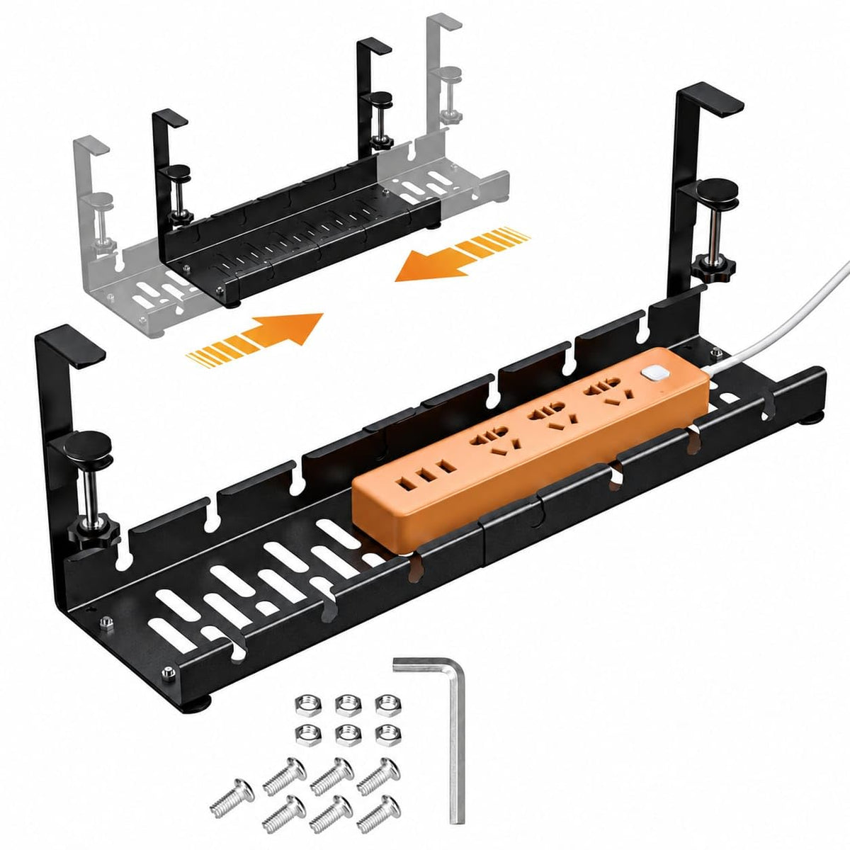 Extendable Under Desk Cable Tray