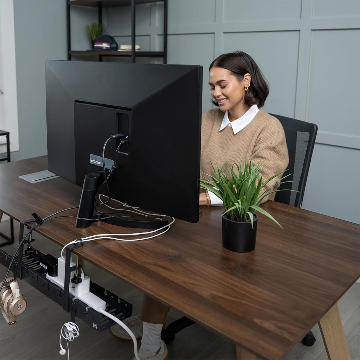 Extendable Under Desk Cable Tray
