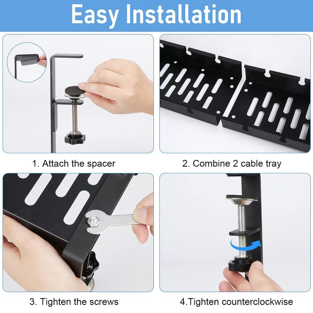 Extendable Under Desk Cable Tray