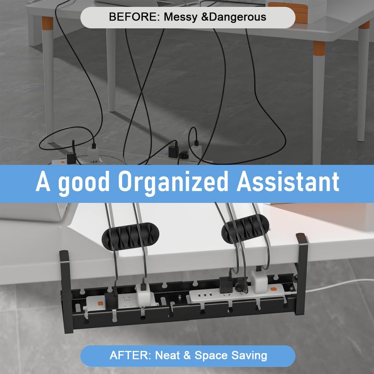 Extendable Under Desk Cable Tray