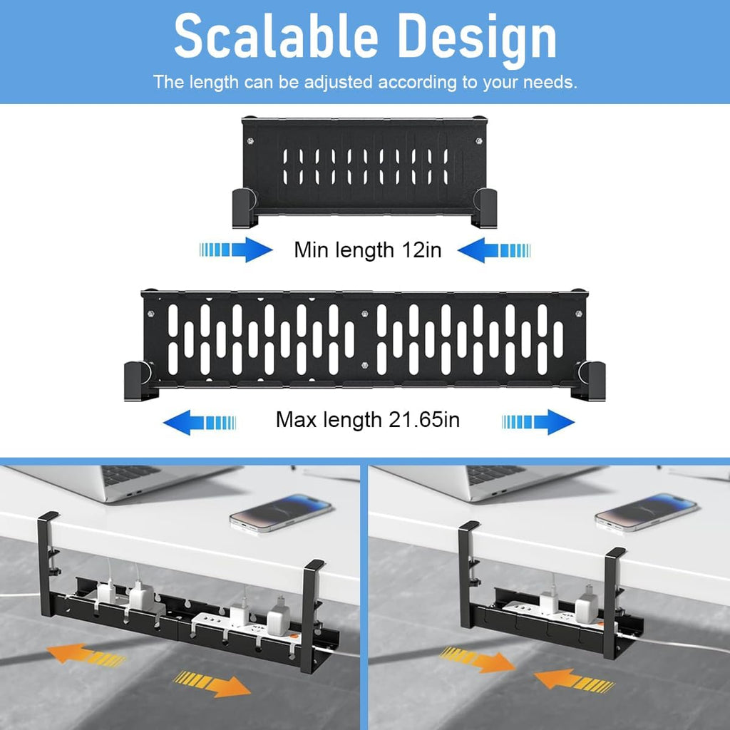 Extendable Under Desk Cable Tray