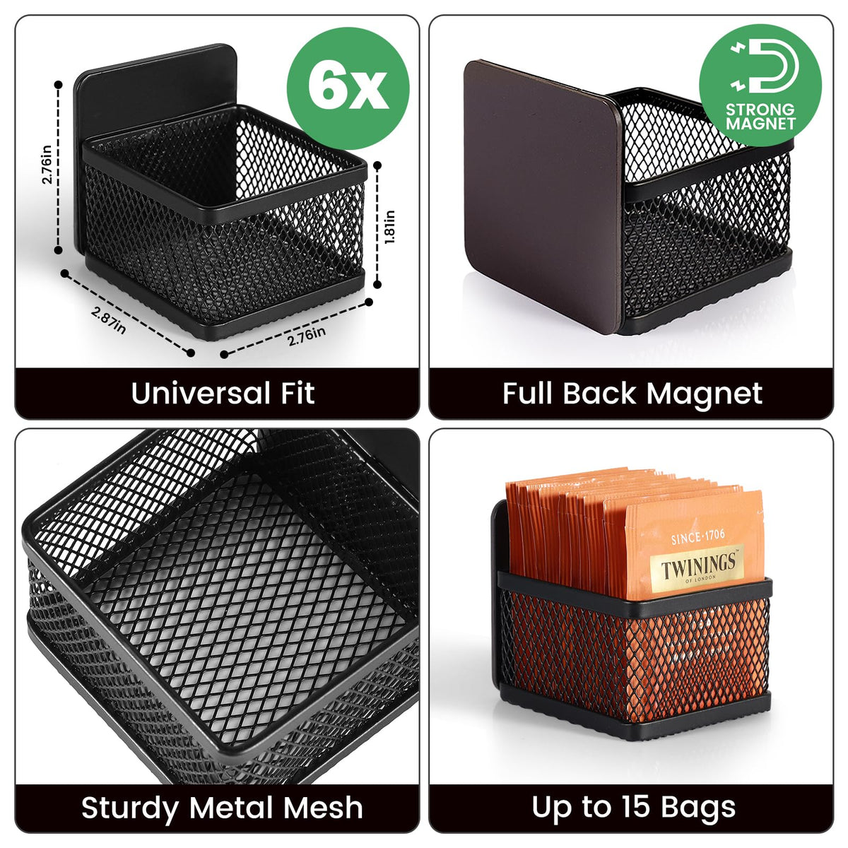 Magnetic Tea Bag Organizer