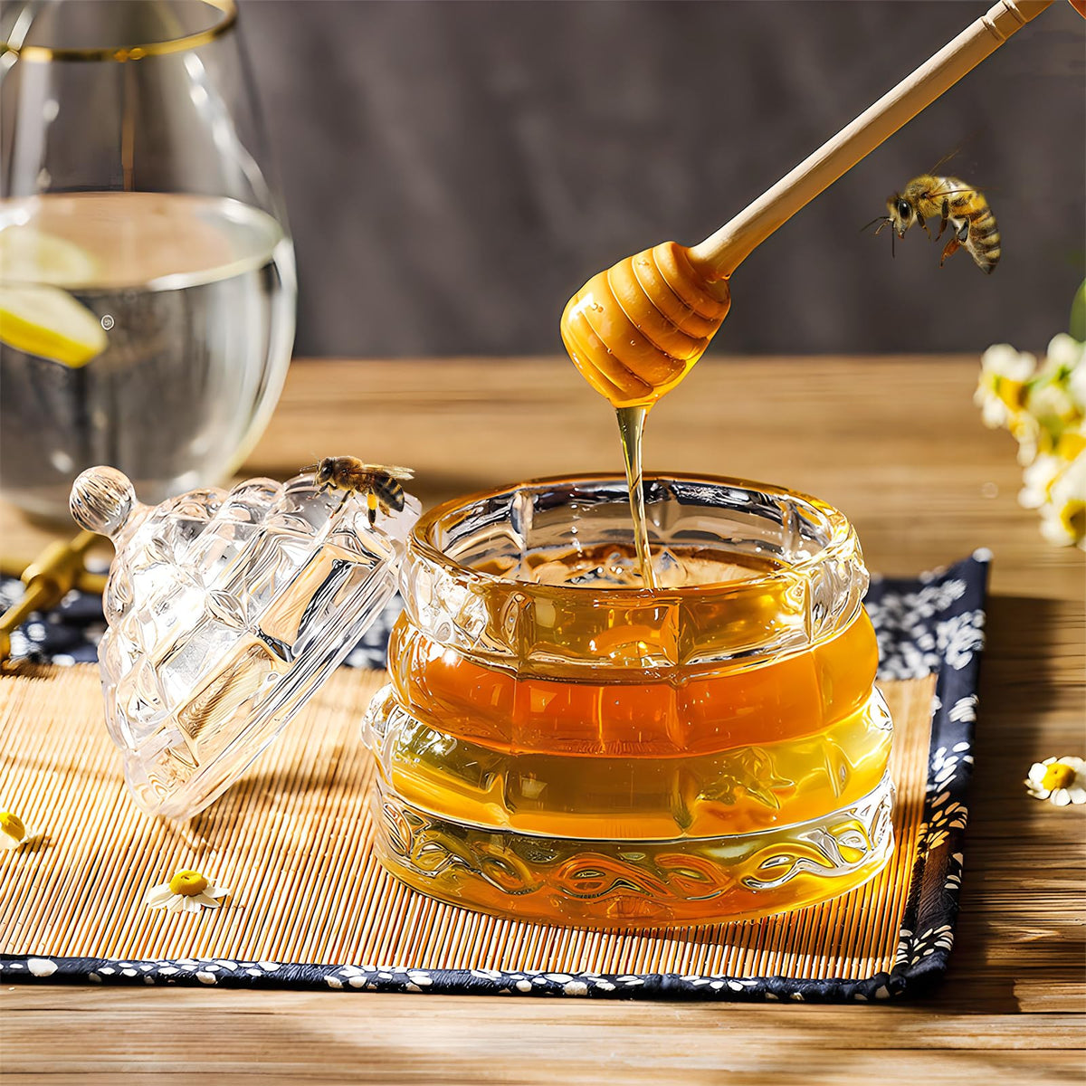 Beehive Glass Honey Jar