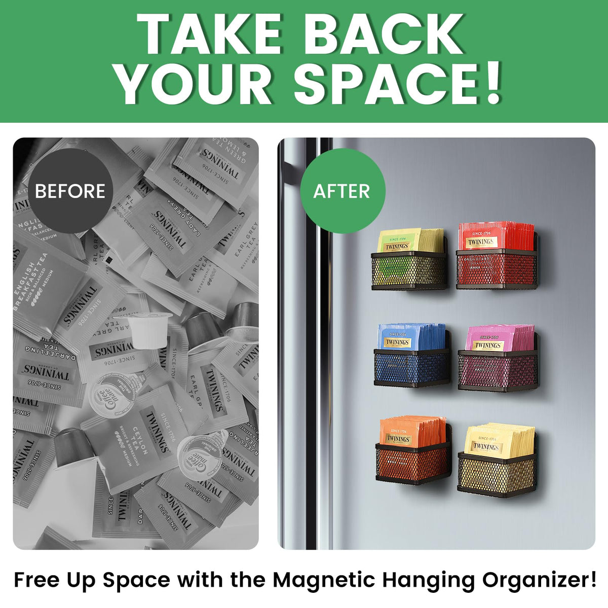 Magnetic Tea Bag Organizer