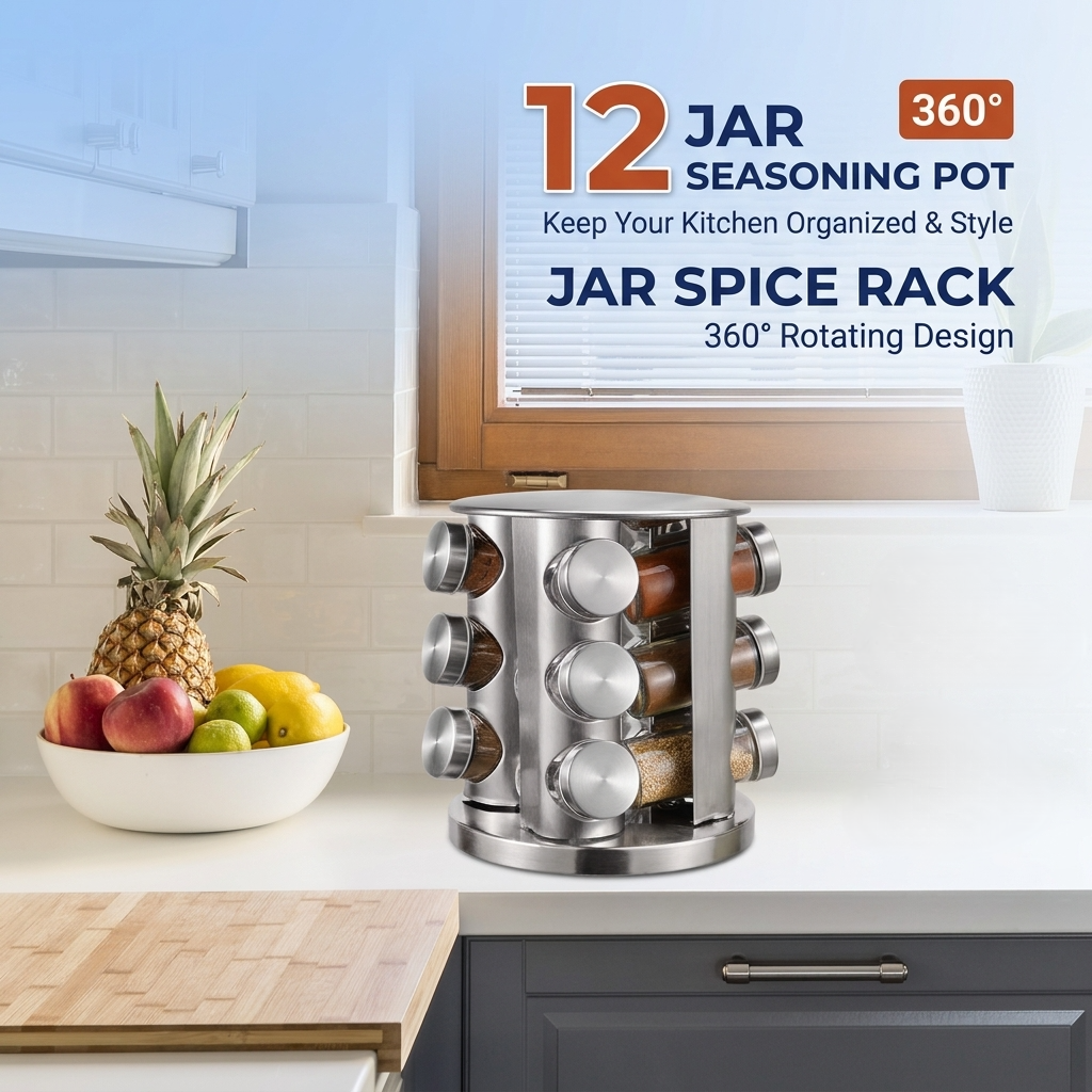 Rotating Spice Rack Organizer