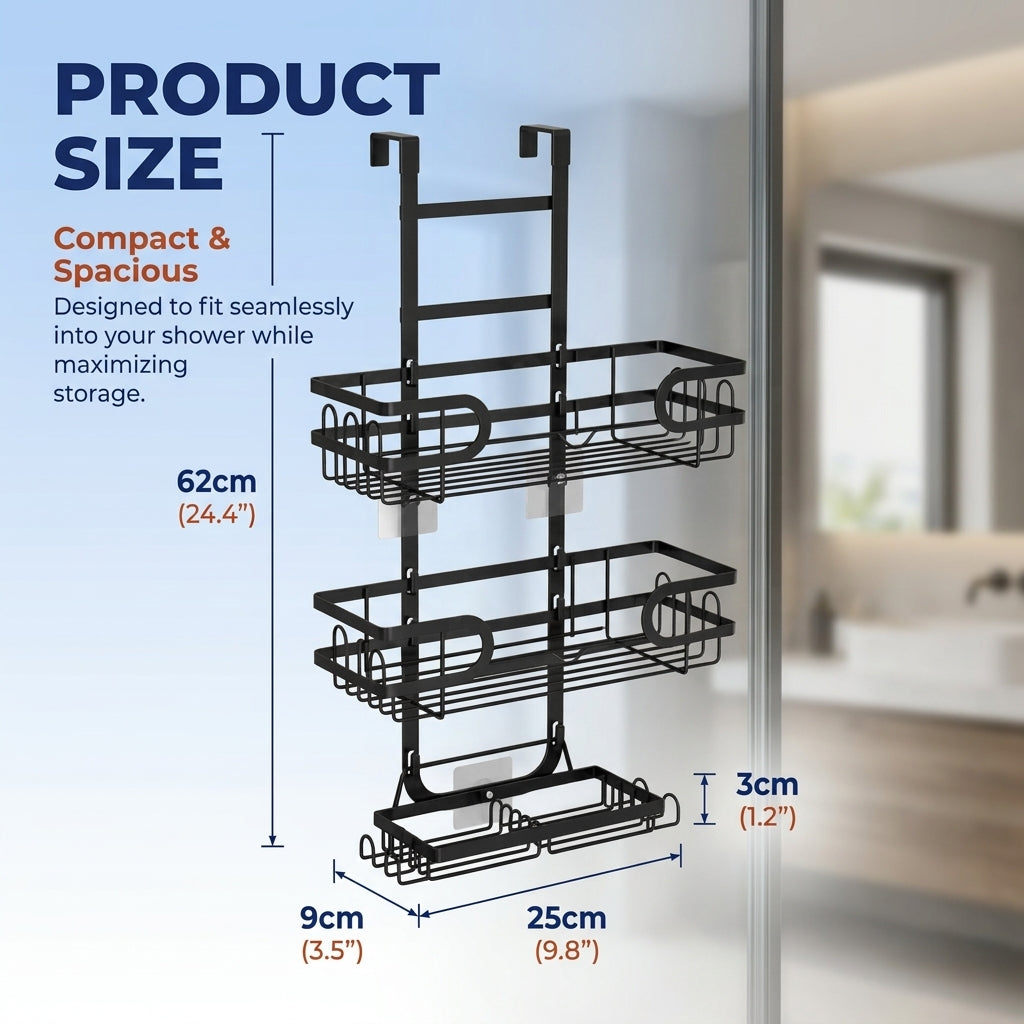 3 Tier Hanging Shower Caddy