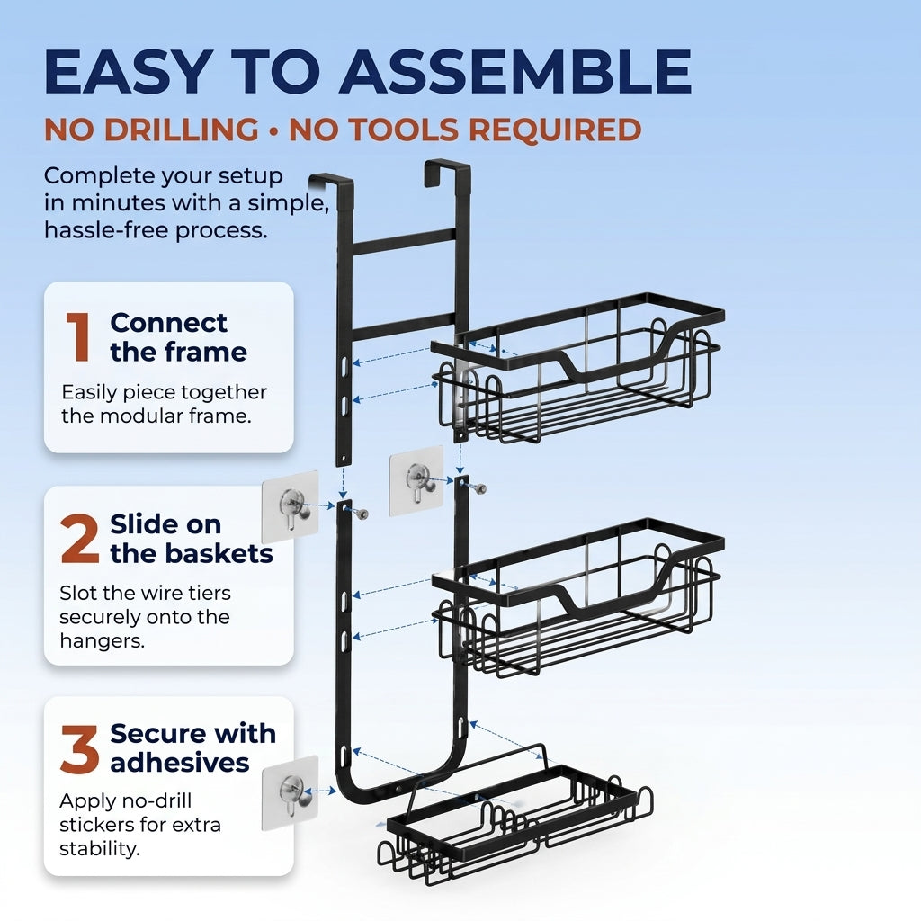 3 Tier Hanging Shower Caddy