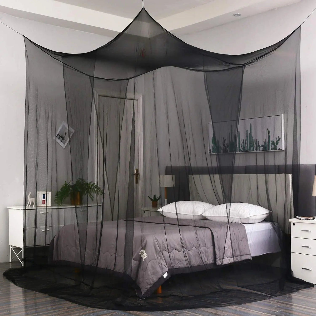 Four-Door Square Mosquito Net Canopy