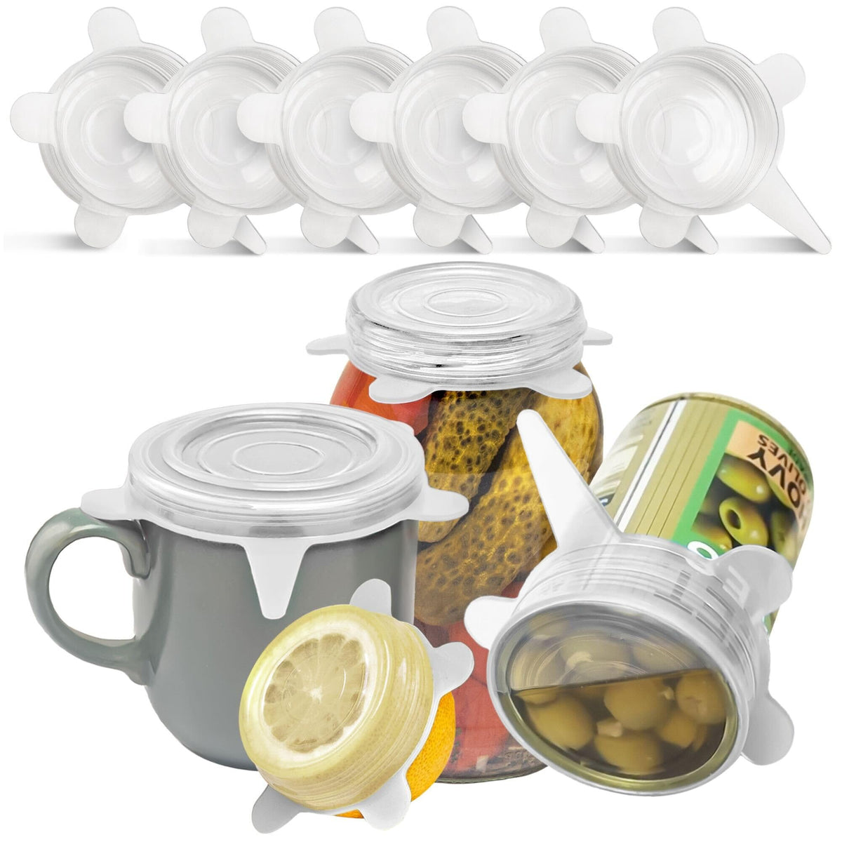 Reusable Silicone Jar Covers (12 pcs)