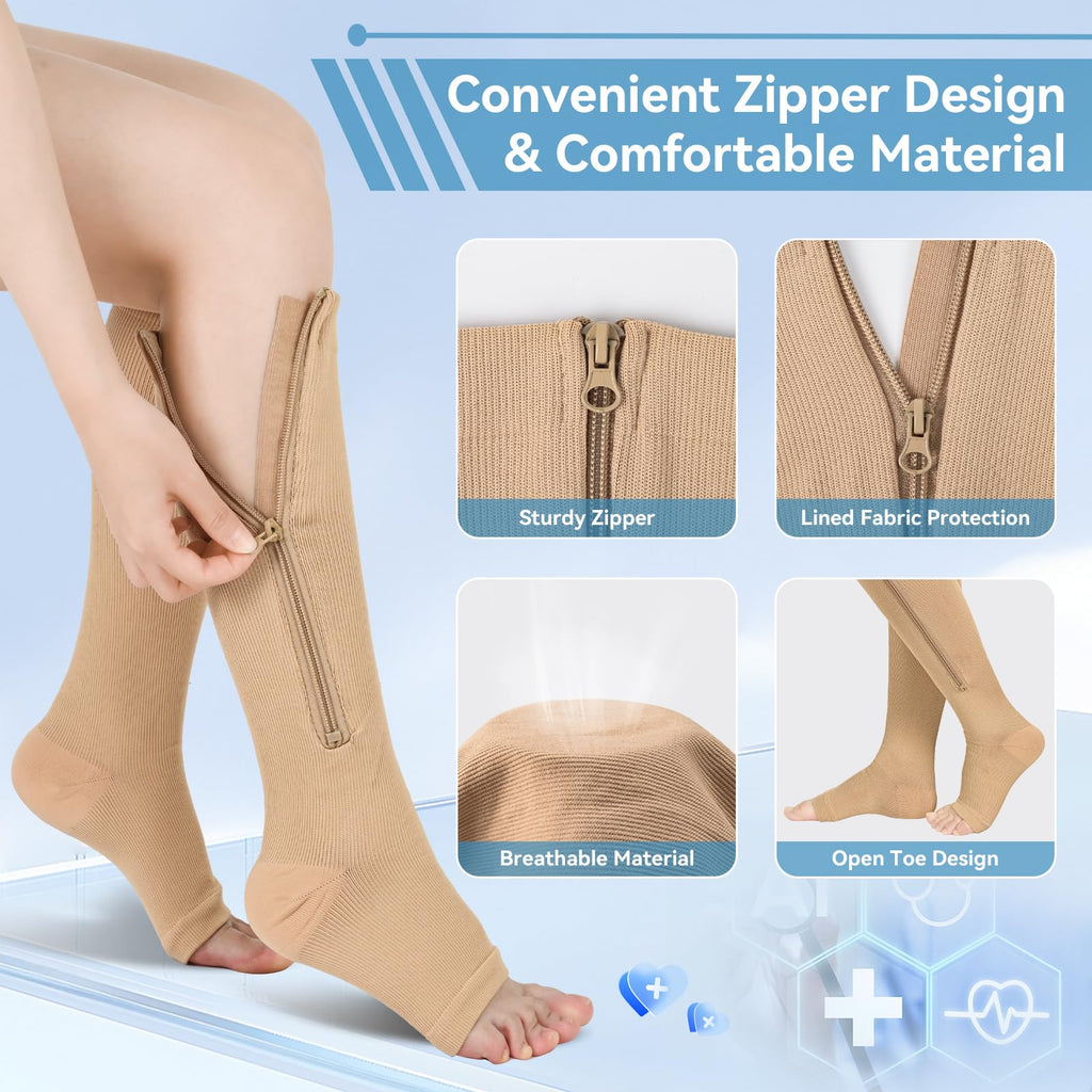 Zipper Compression Socks
