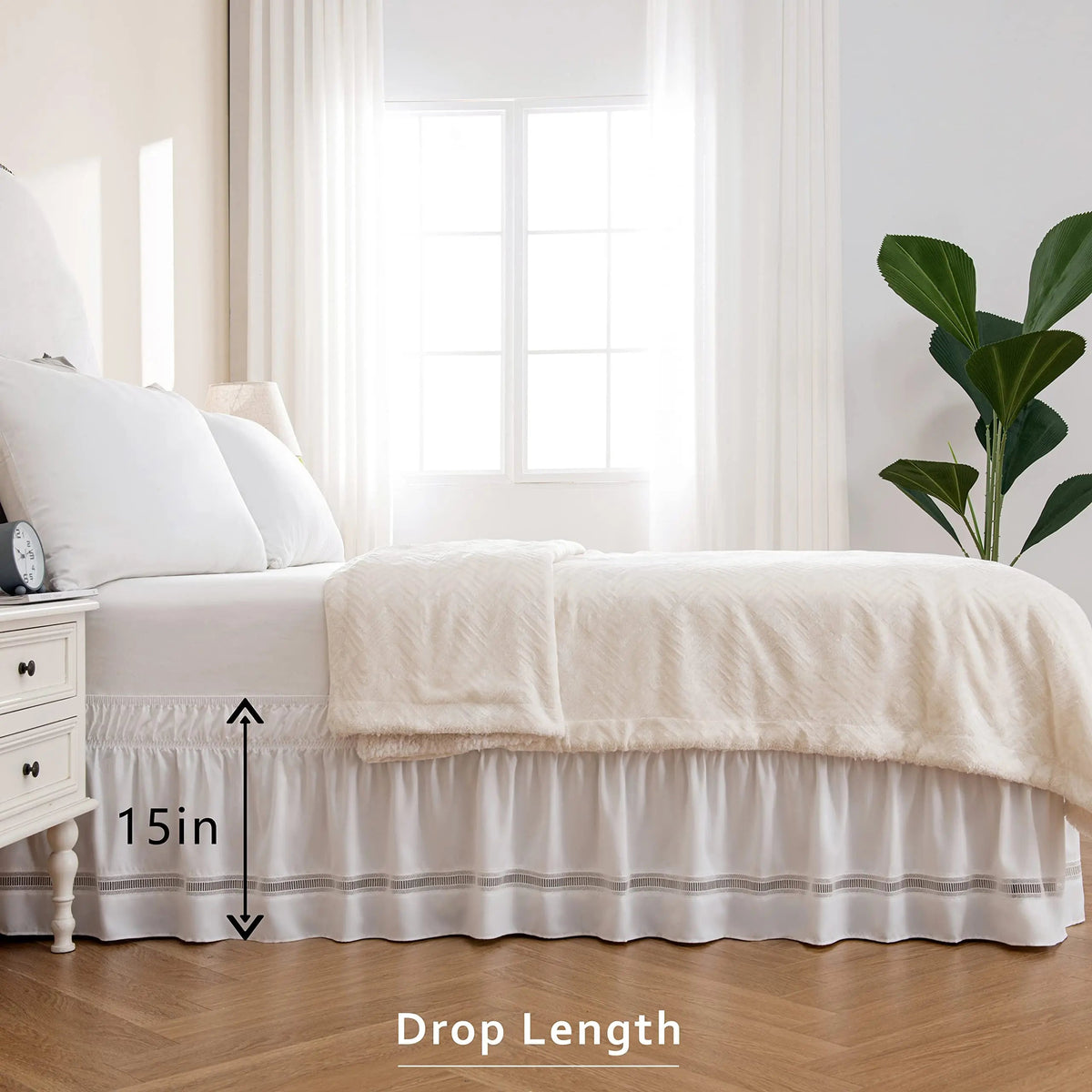 Crochet Lace Bed Skirt