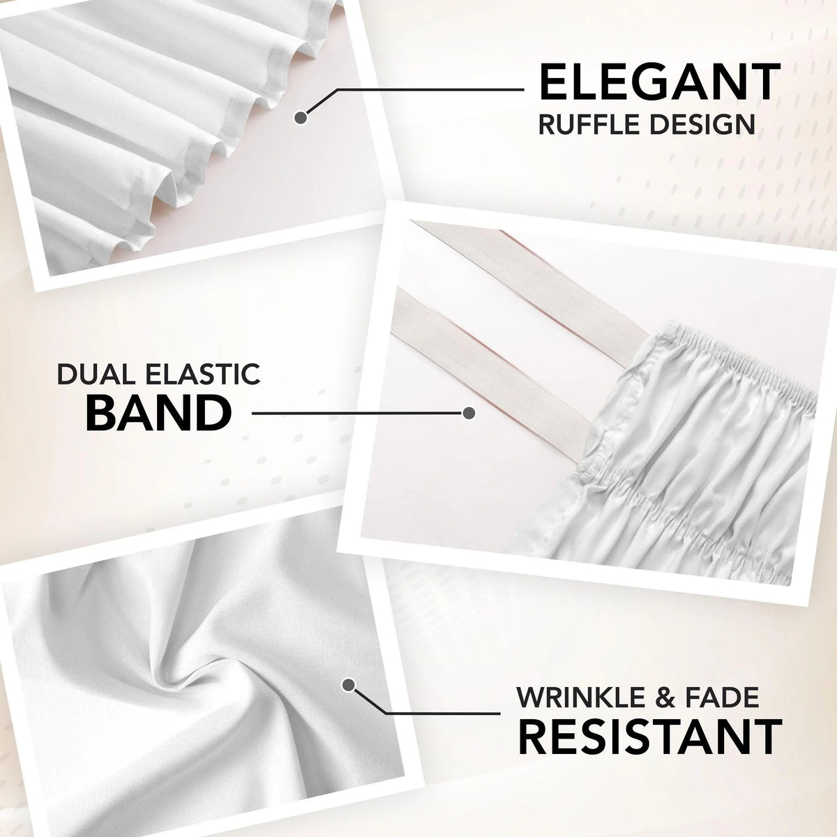 Elastic Wrap Bed Ruffle