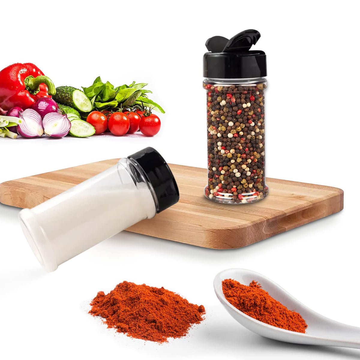 Plastic Spice Jar Set (4 Pcs)