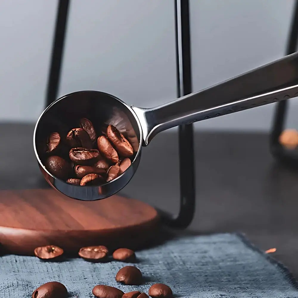 Stainless Steel Coffee Scoop with Clip