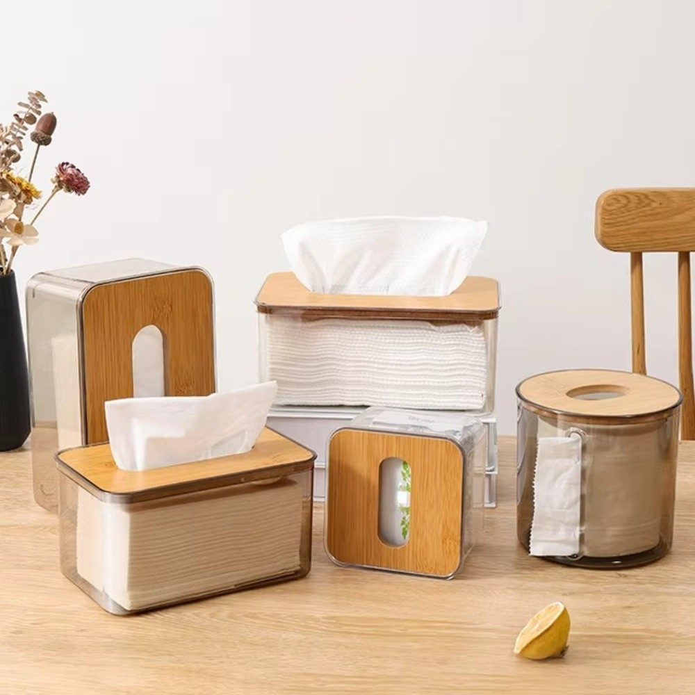 Bamboo Tissue Holder
