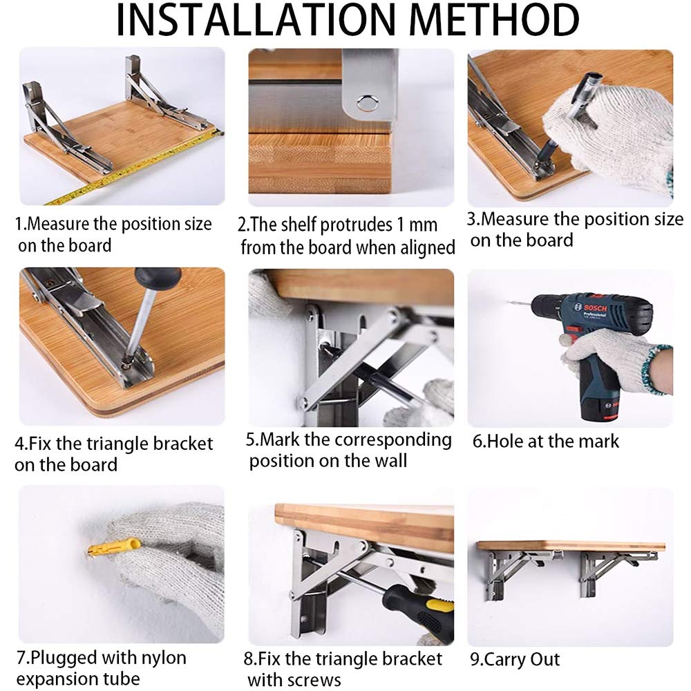 Folding Shelf Brackets (2 Pcs)