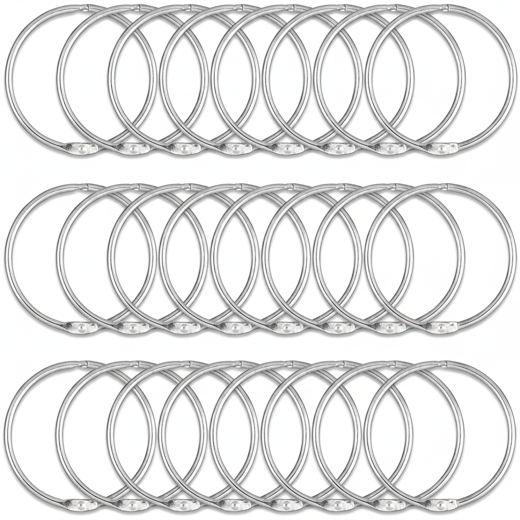 Metal Curtain O Rings (24 Pcs)