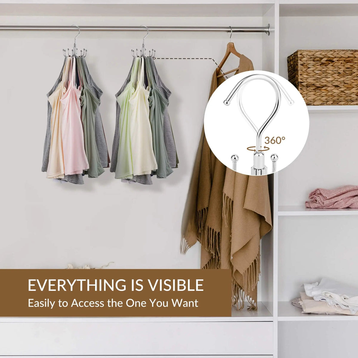 Rotating Bra Organizer Hanger