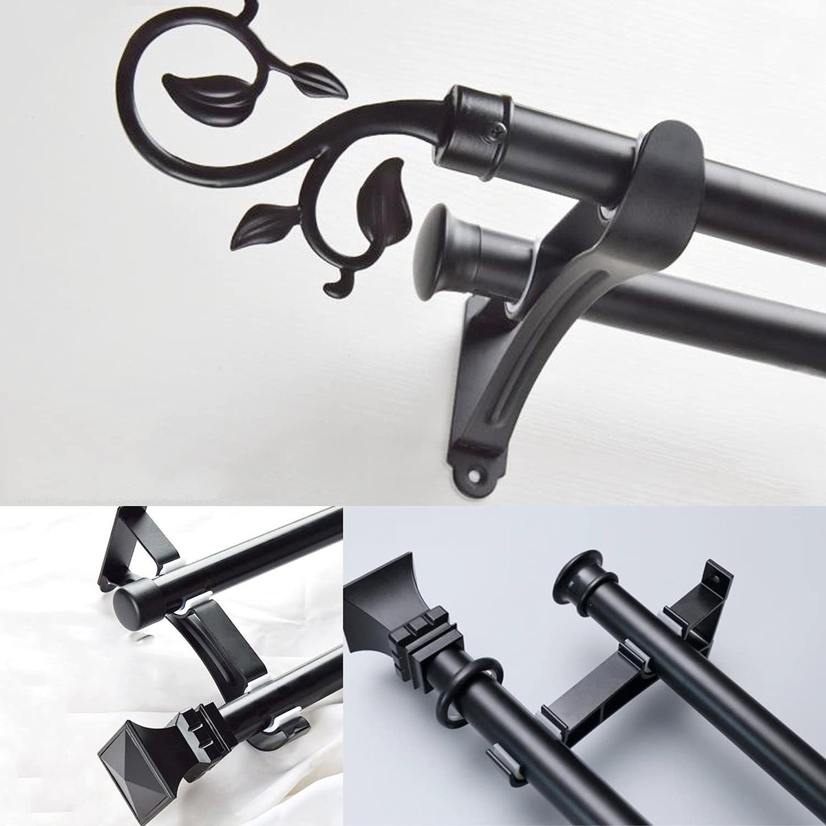 Double Curtain Bracket (2 Pcs)