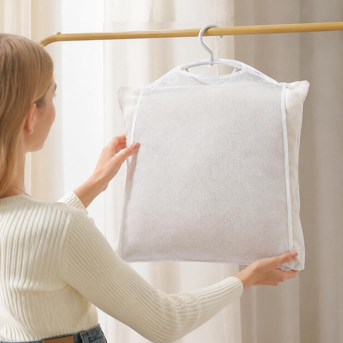 Hanging Pillow Drying Rack (2 Pcs)