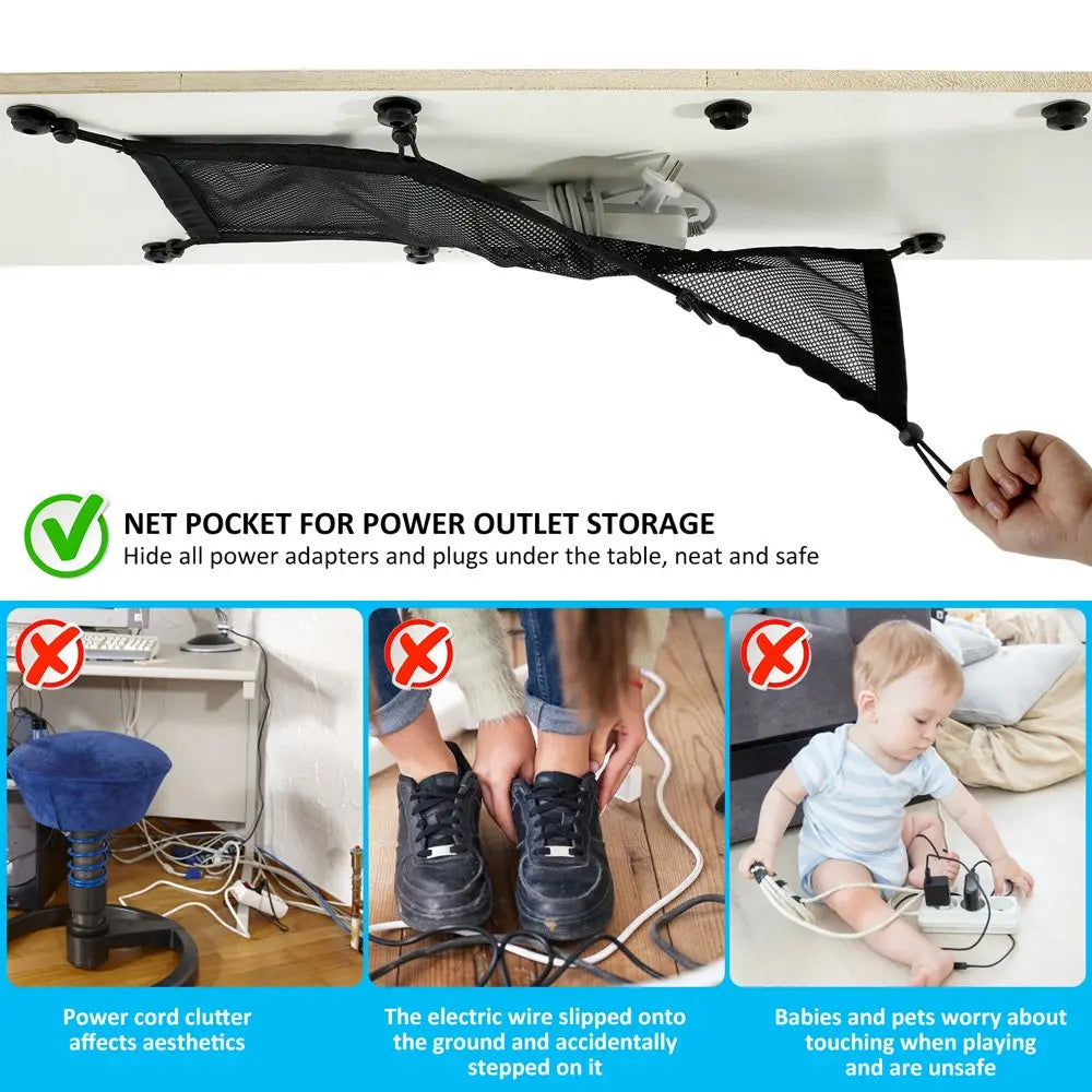Under Desk Cable Management Net