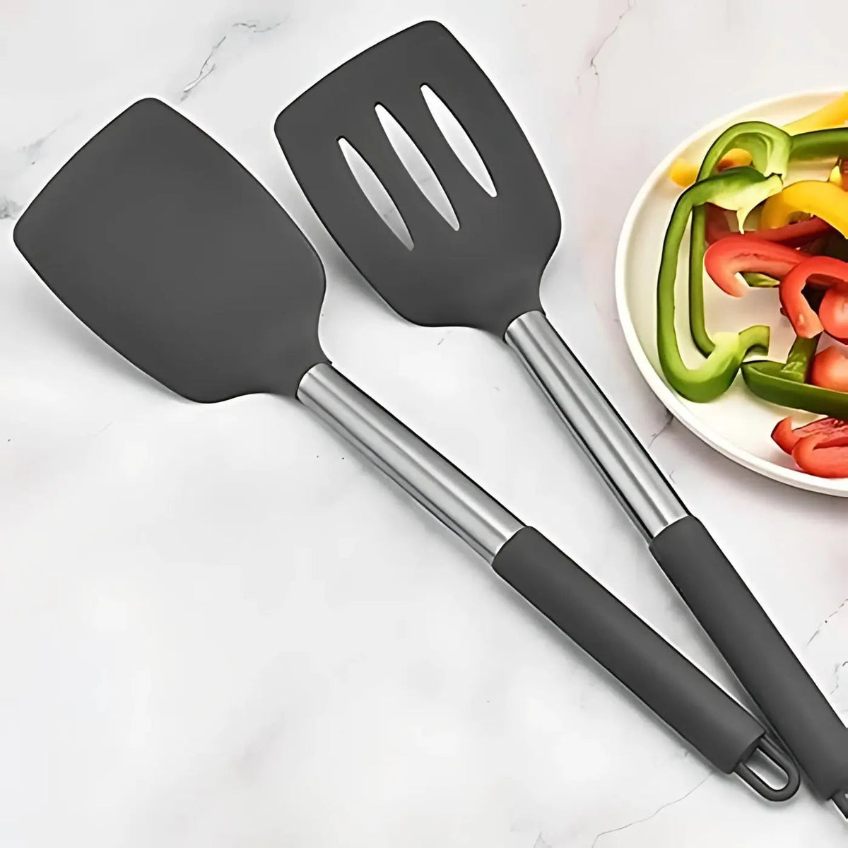 Silicone Turner Spatula Set (2 Pcs)
