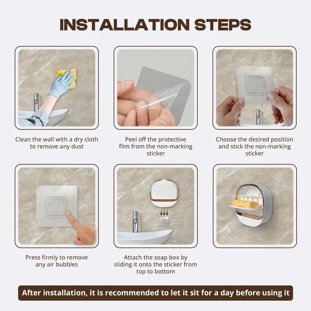 Wall Mounted Soap Holder (2 Pcs)