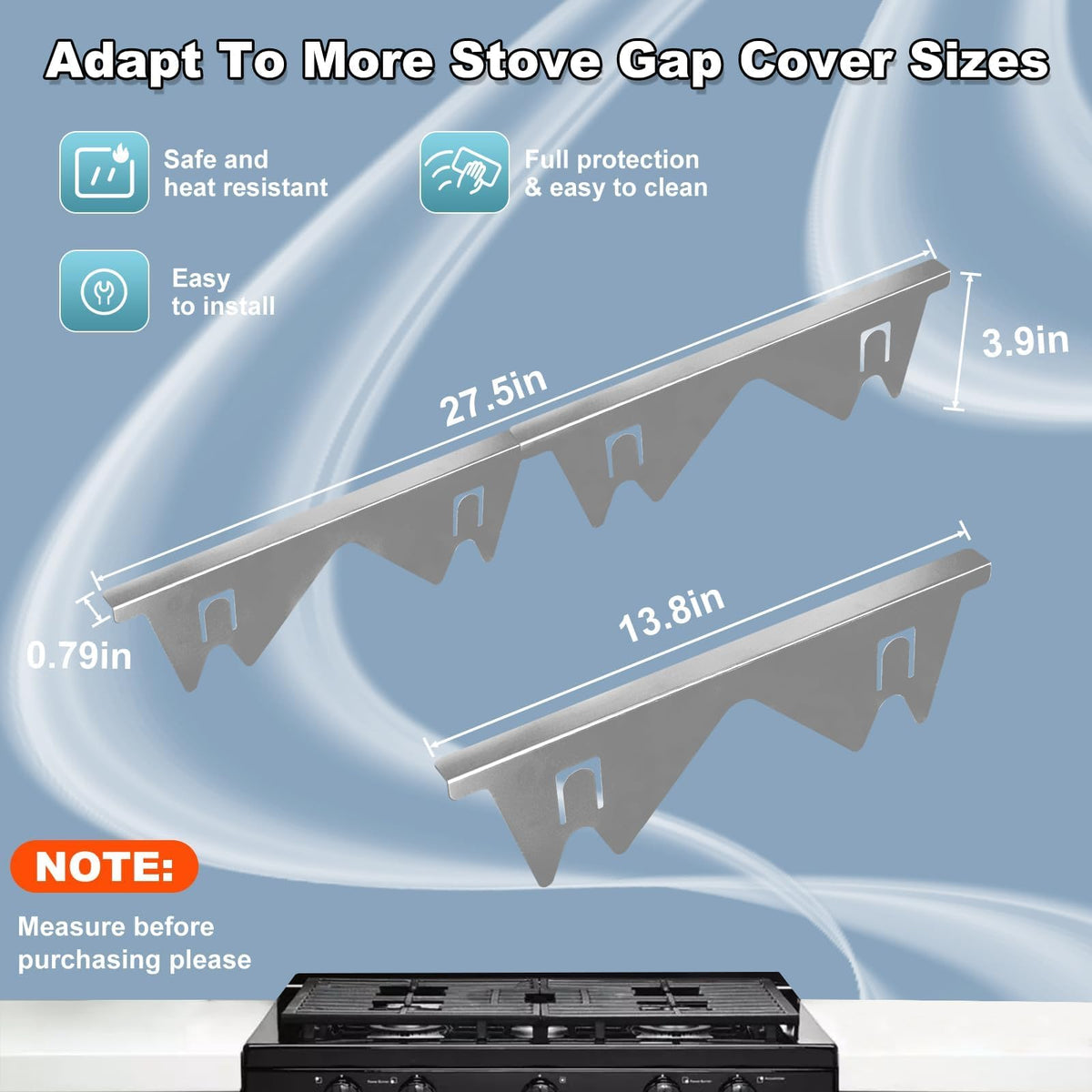 Stainless Steel Stove Gap Covers