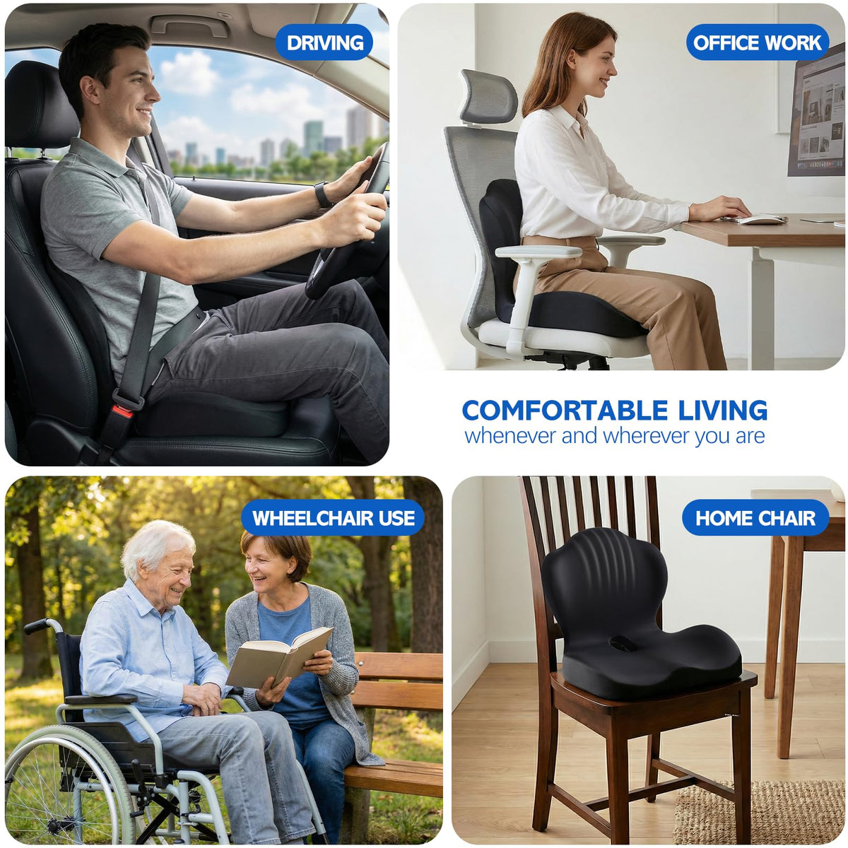Contoured Memory Foam Seat Cushion