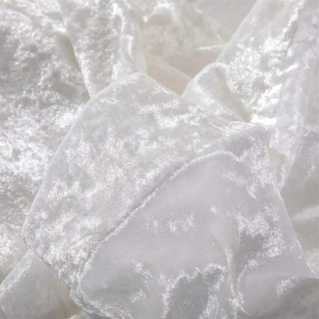 Crushed Velvet Wrap Bed Skirt