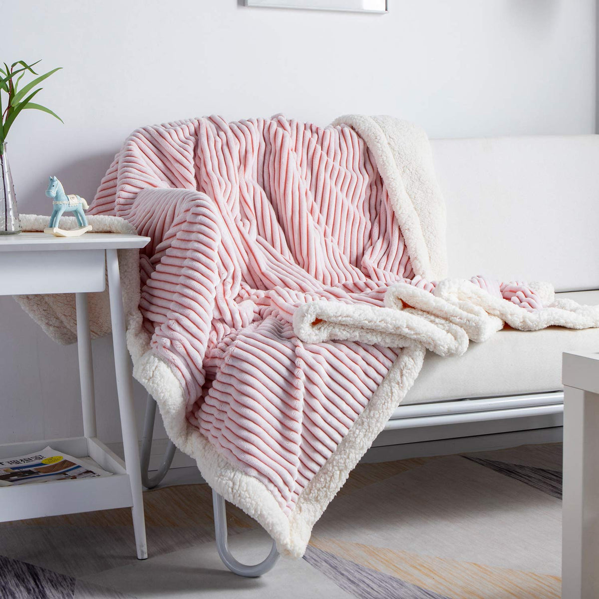 Ribbed Flannel Blanket