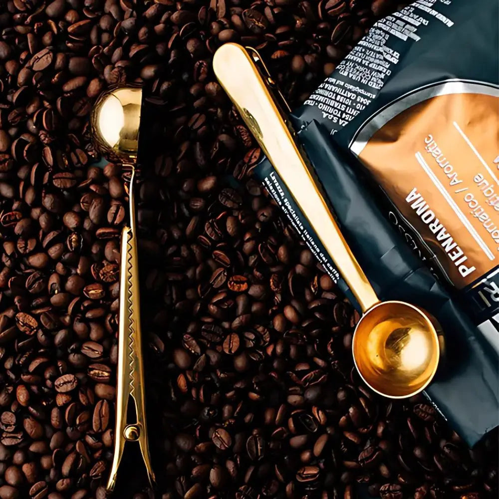 Stainless Steel Coffee Scoop with Clip
