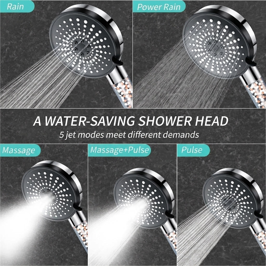 5-Mode Shower Head Set