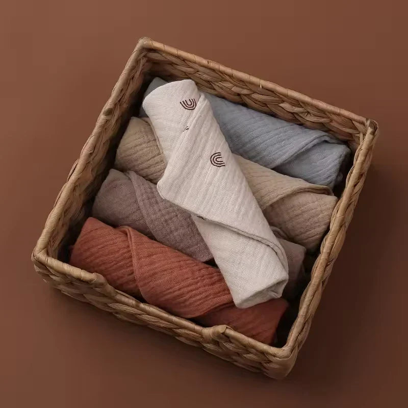 Baby Muslin Cotton Washcloth Set (5 Pcs)