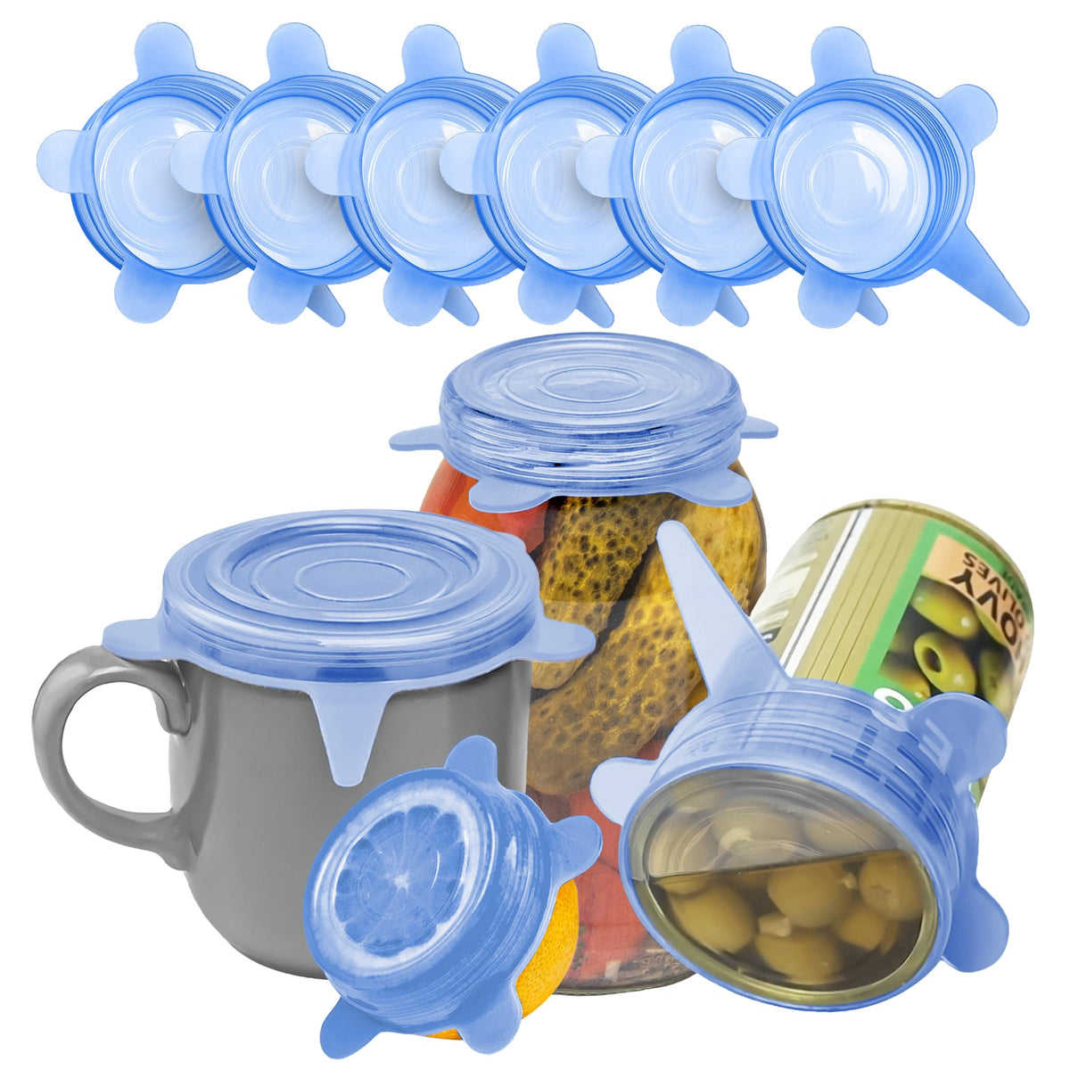 Reusable Silicone Jar Covers (12 pcs)