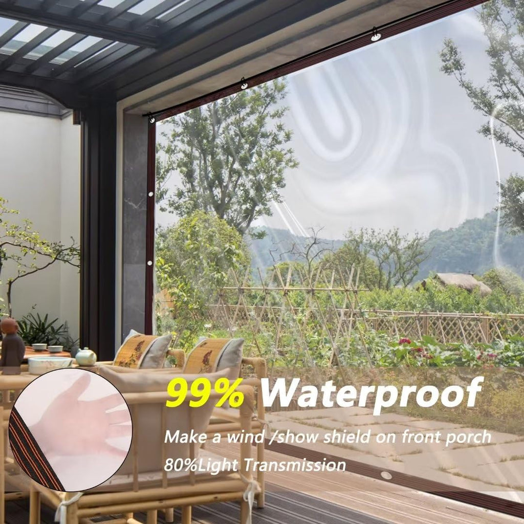 Clear Waterproof Tarp Sheet with Grommets