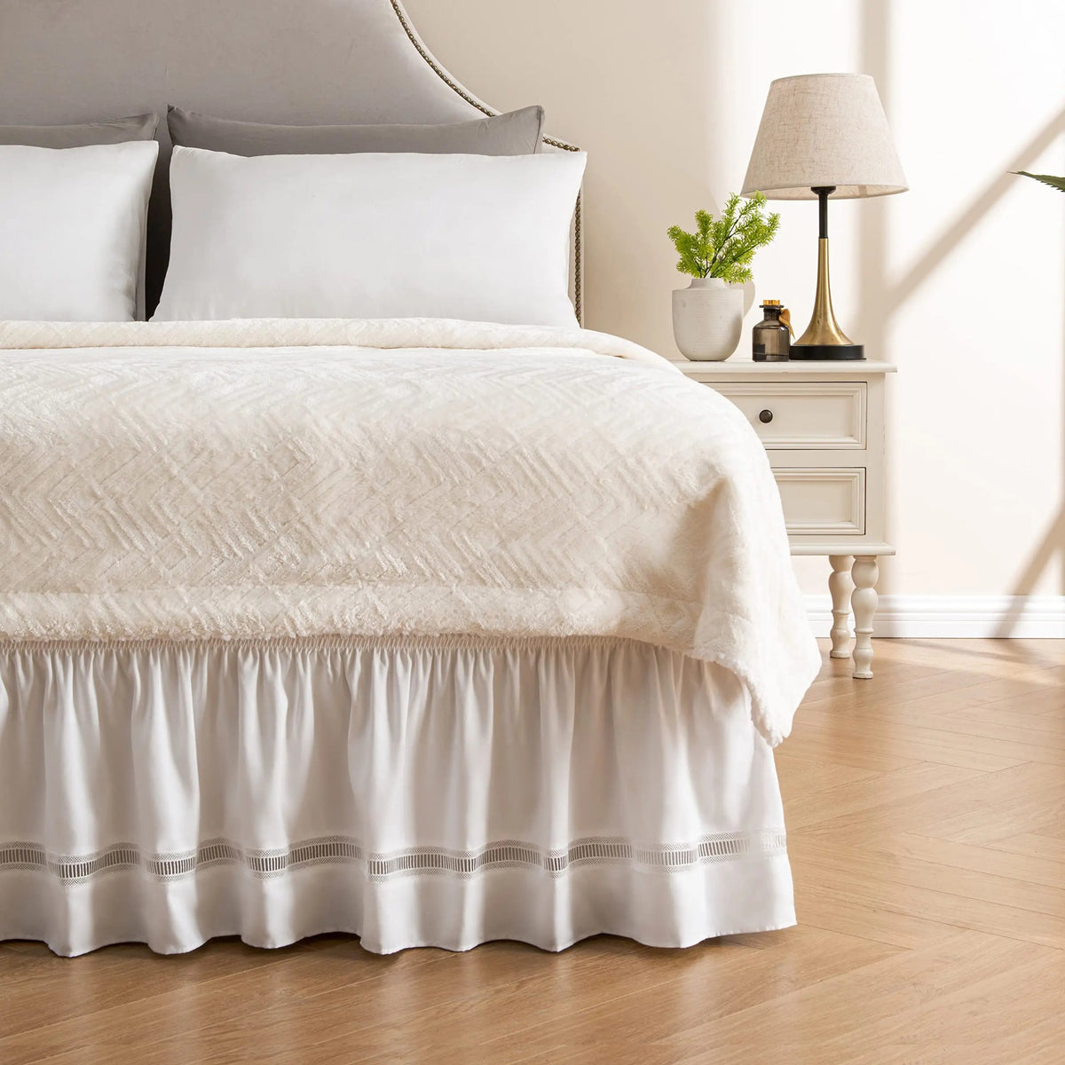 Crochet Lace Bed Skirt