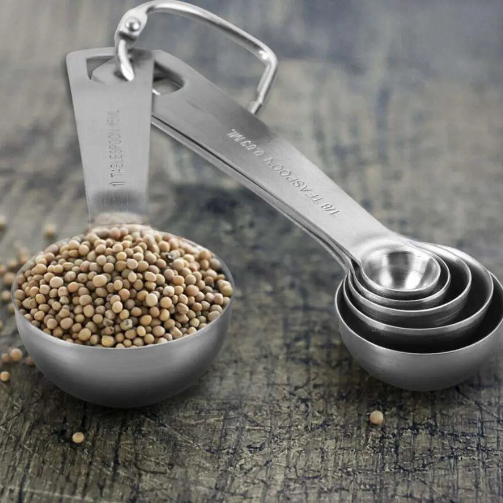 Stainless Steel Measuring Spoons (6 Pcs)