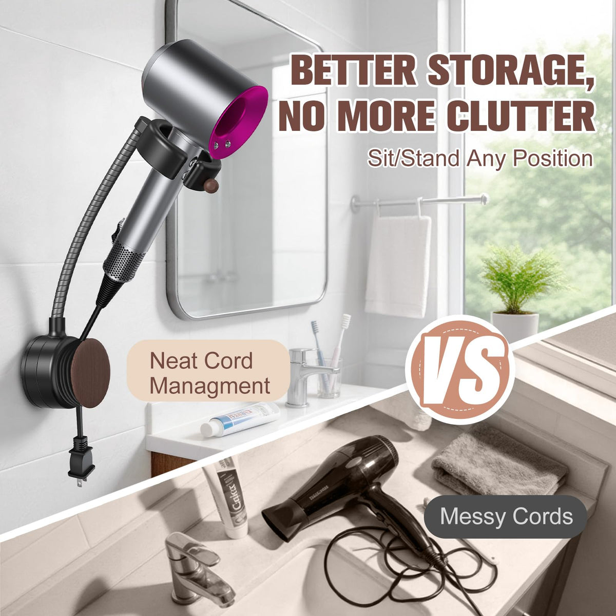 Rotating Hair Dryer Holder