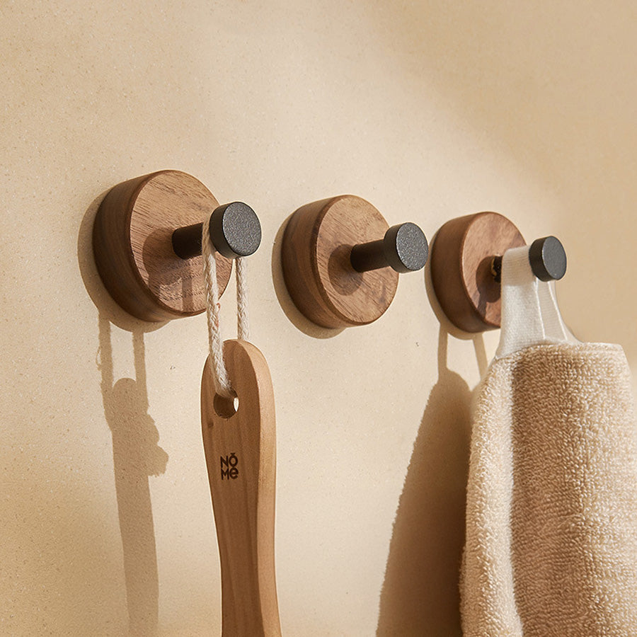 Walnut Self Adhesive Hook (4 Pcs)