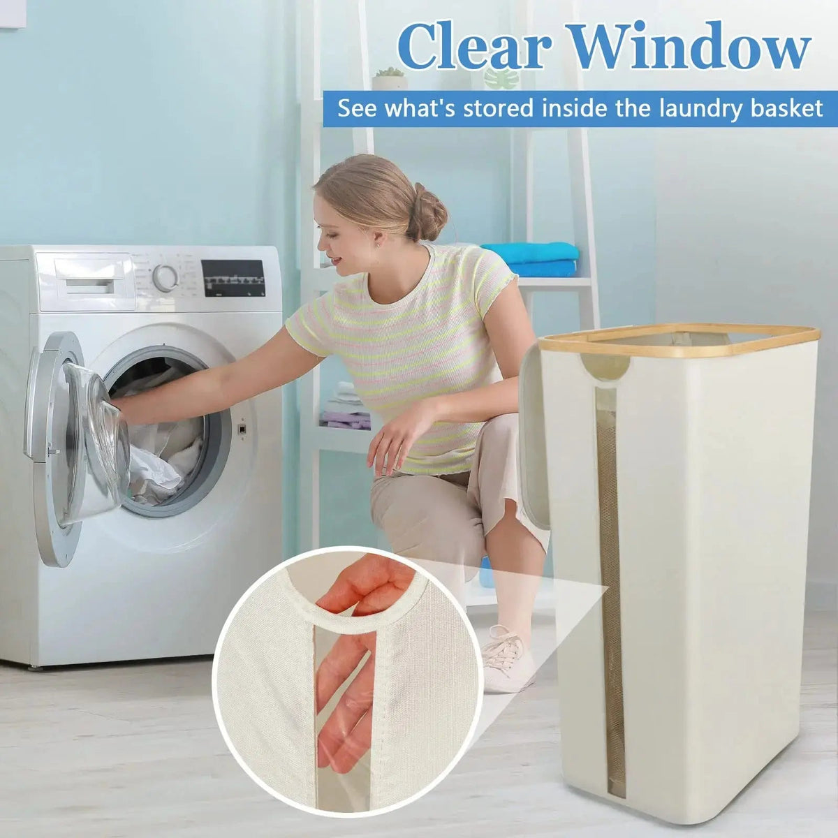 Foldable Laundry Basket with Lid