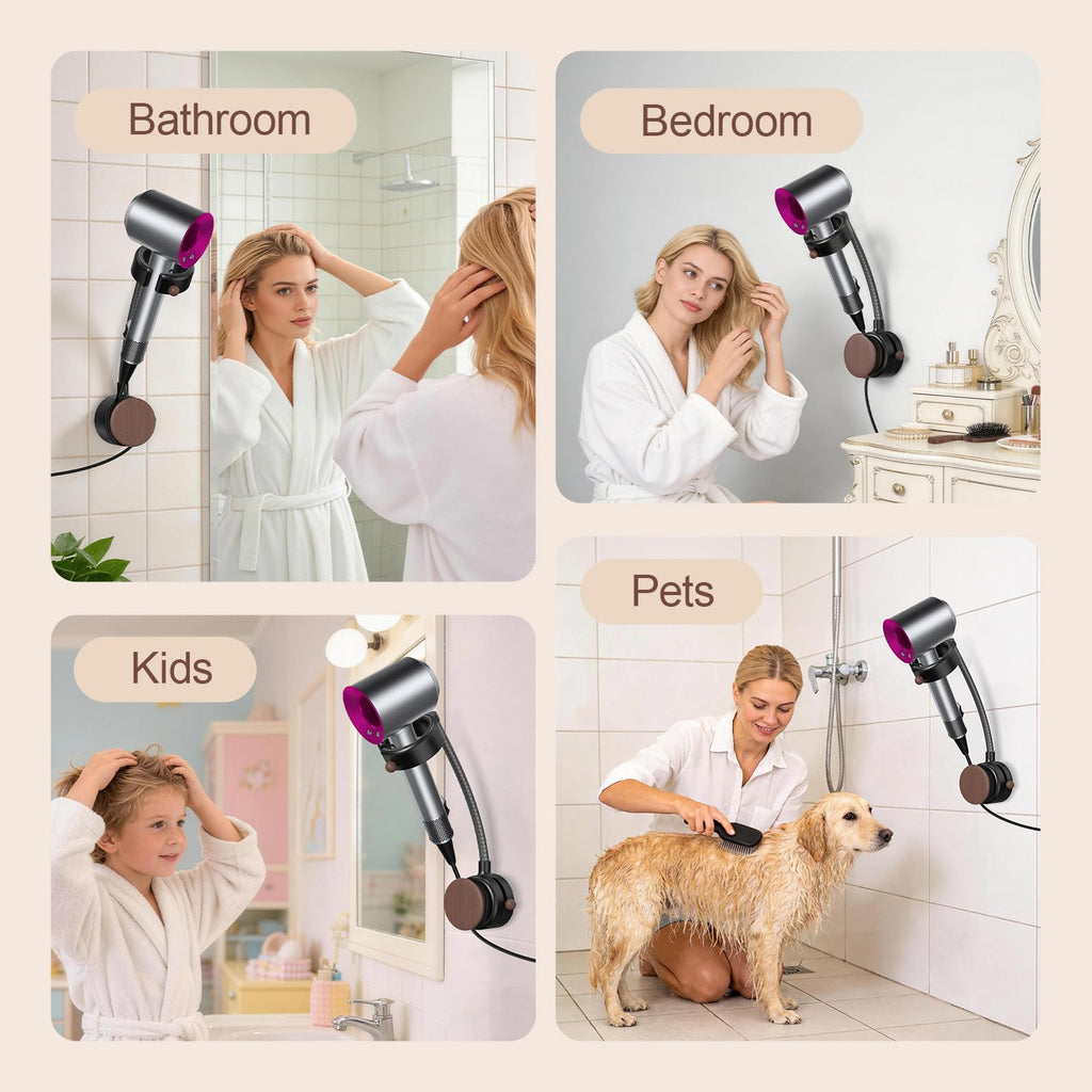 Rotating Hair Dryer Holder