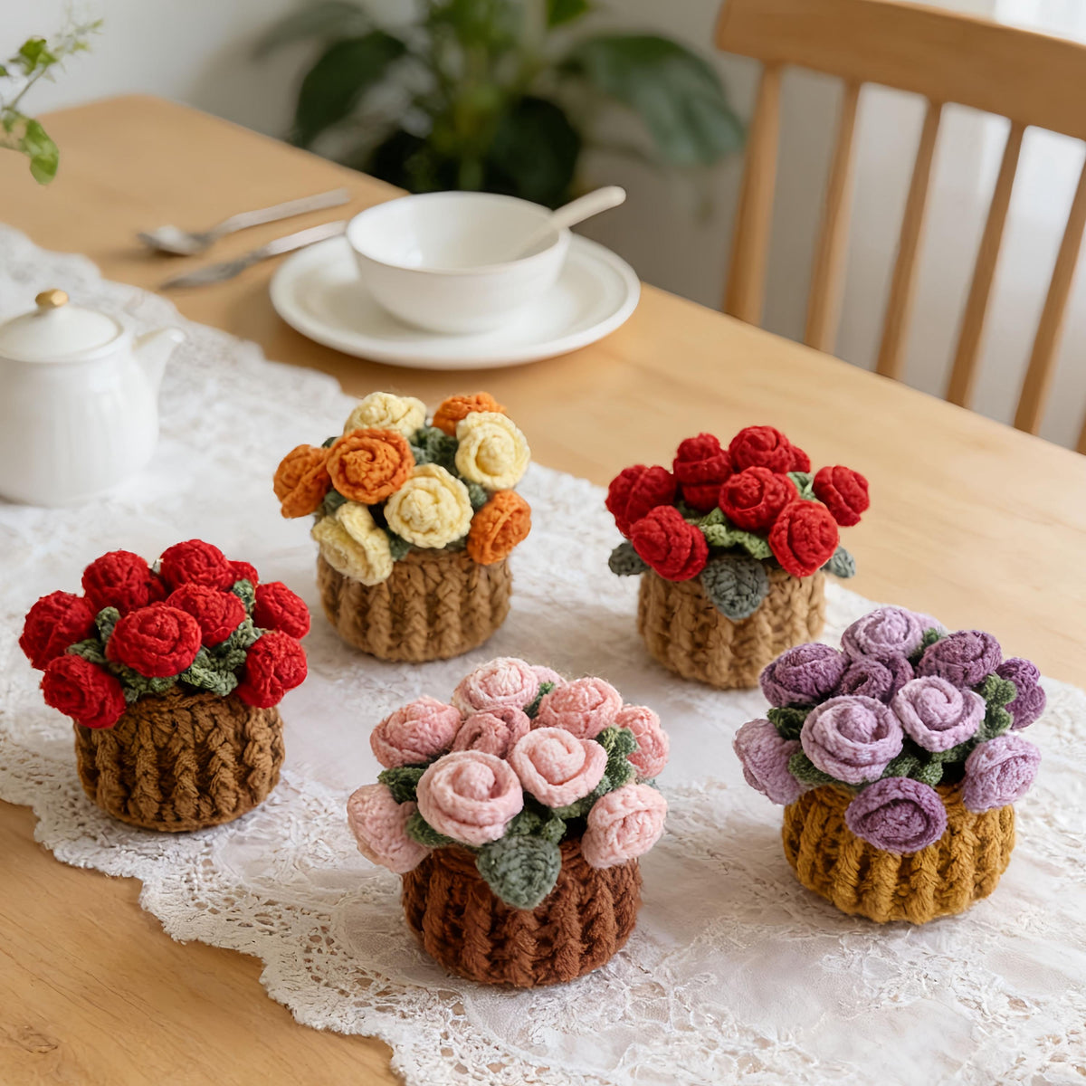 Rose Crochet Coasters