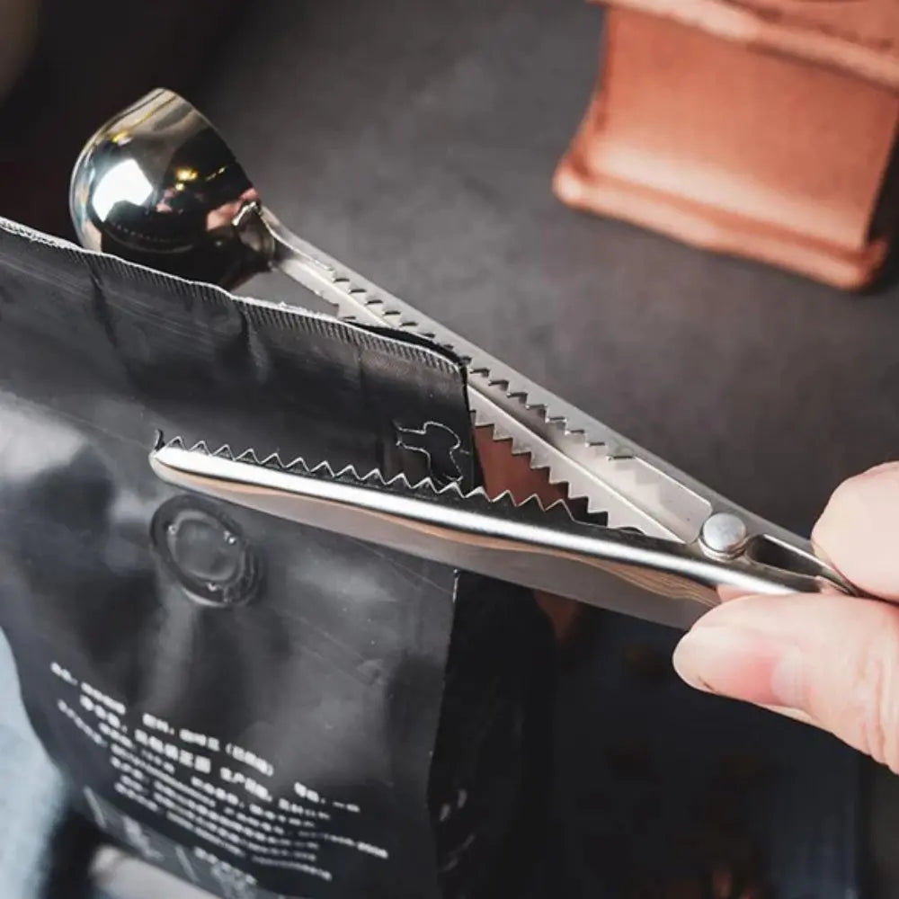 Stainless Steel Coffee Scoop with Clip