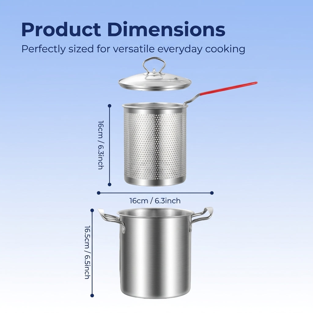 Stainless Steel Deep Fryer Pot