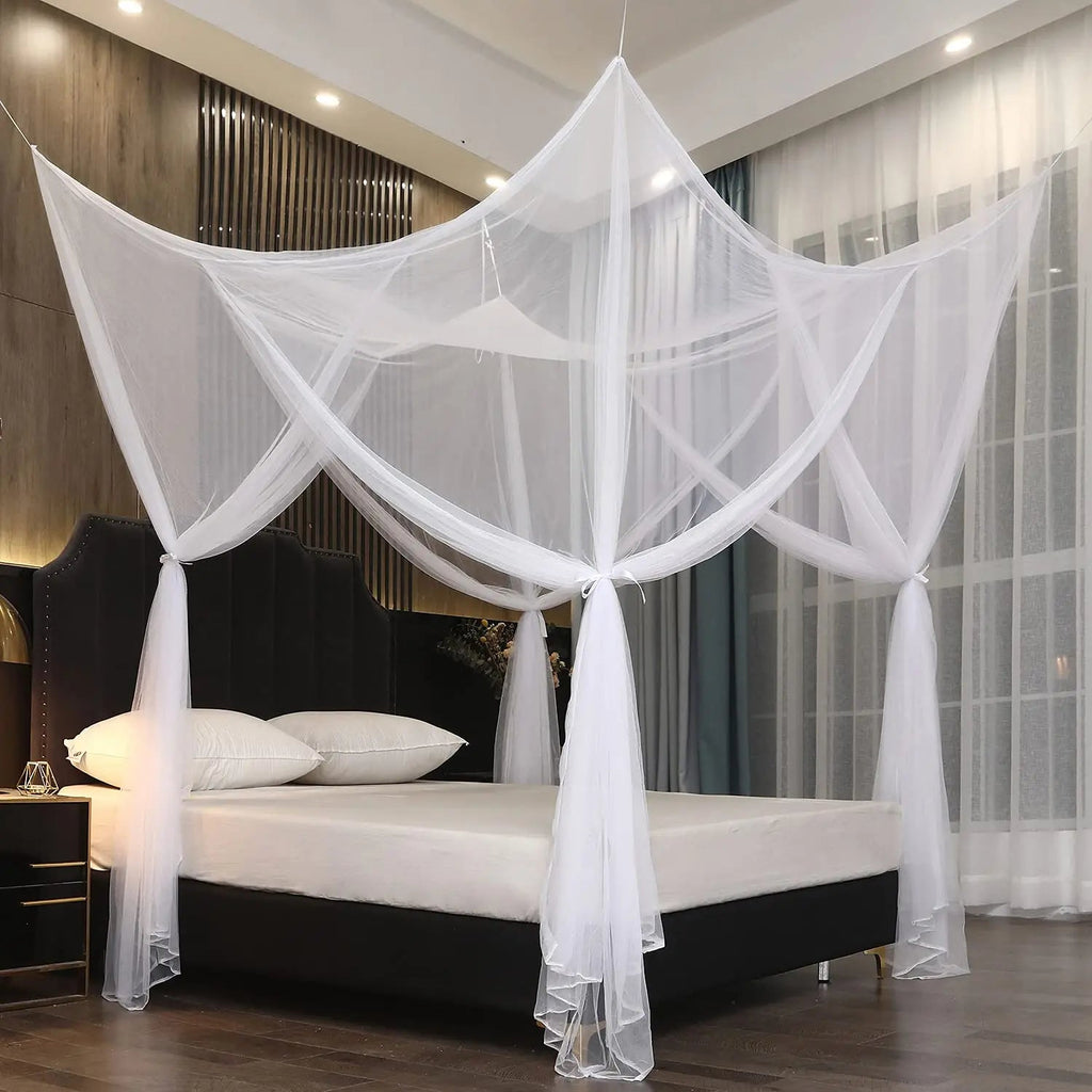 Four-Door Square Mosquito Net Canopy