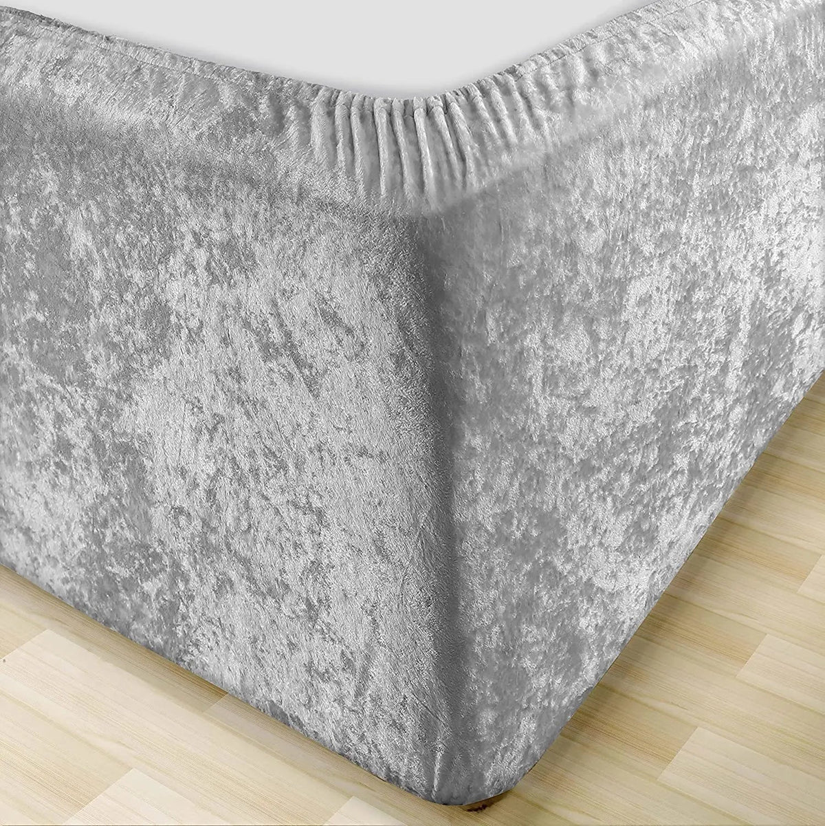 Crushed Velvet Wrap Bed Skirt